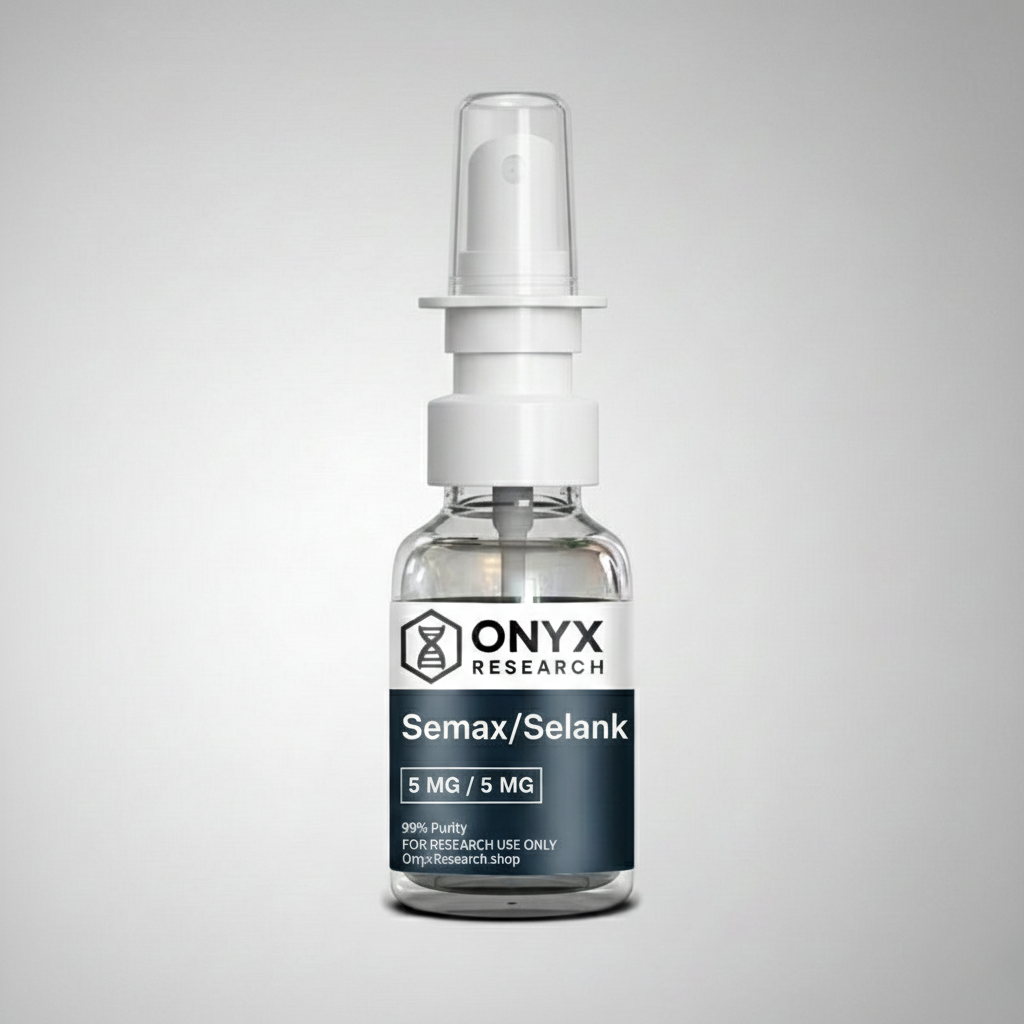 Selank Semax Nasal Spray research peptide vial ≥99% purity laboratory grade sterile solution