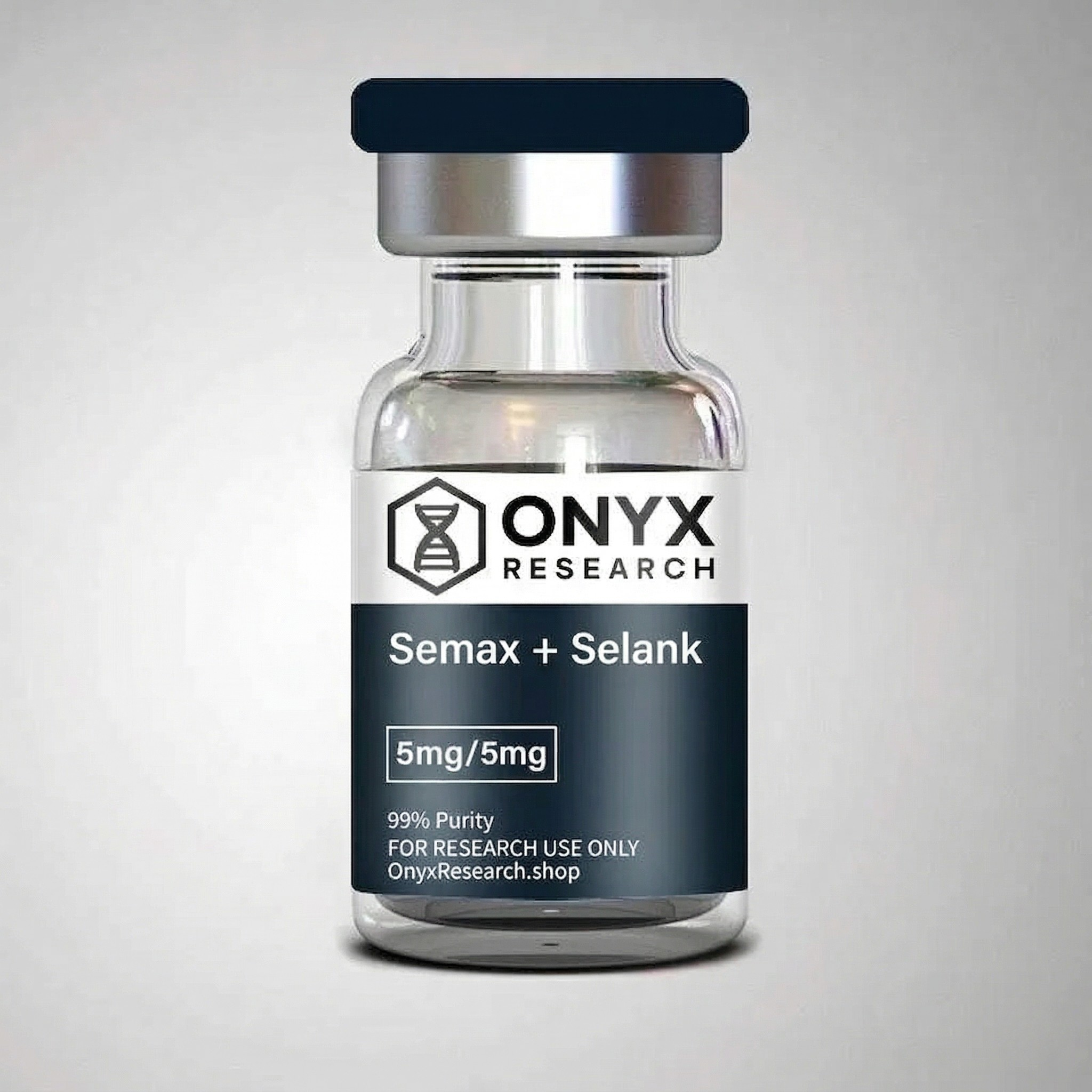 Selank Semax Blend 10mg high purity research peptide lyophilized vial white powder lab grade