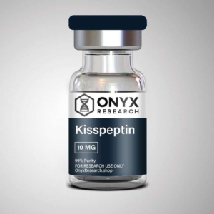 Kisspeptin 10mg research peptide vial with lyophilized powder and research-grade labeling